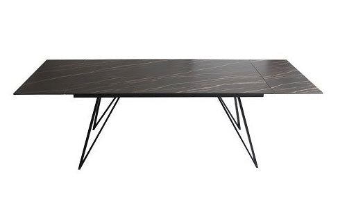 Bobby - Modern Black Ceramic Extendable Dining Table