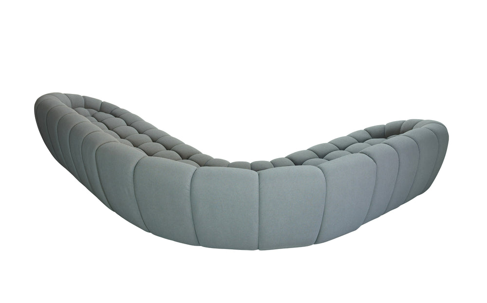 Yolonda - Modern Light Grey Curved Sectional Sofa - View 5