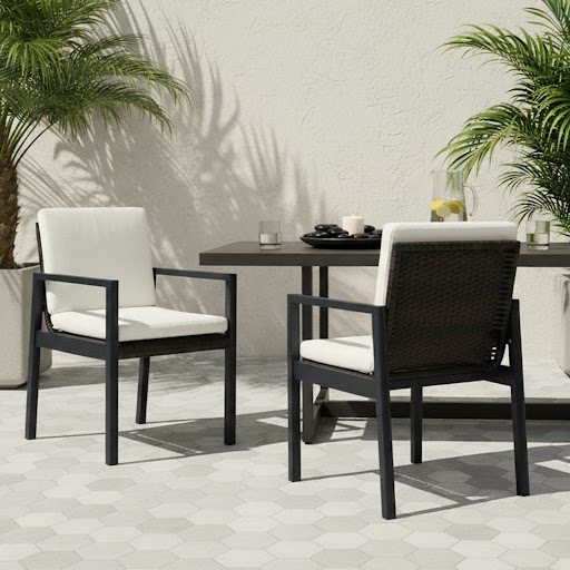 Cuba - Modern Outdoor Dining Chair Set of 2