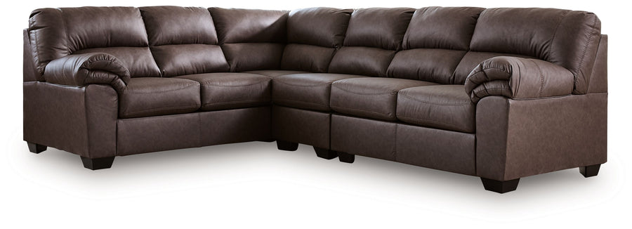 WillowBend - 3-Piece Sectional With LAF Sofa With Corner Wedge - Umber by Ashley Furniture product image