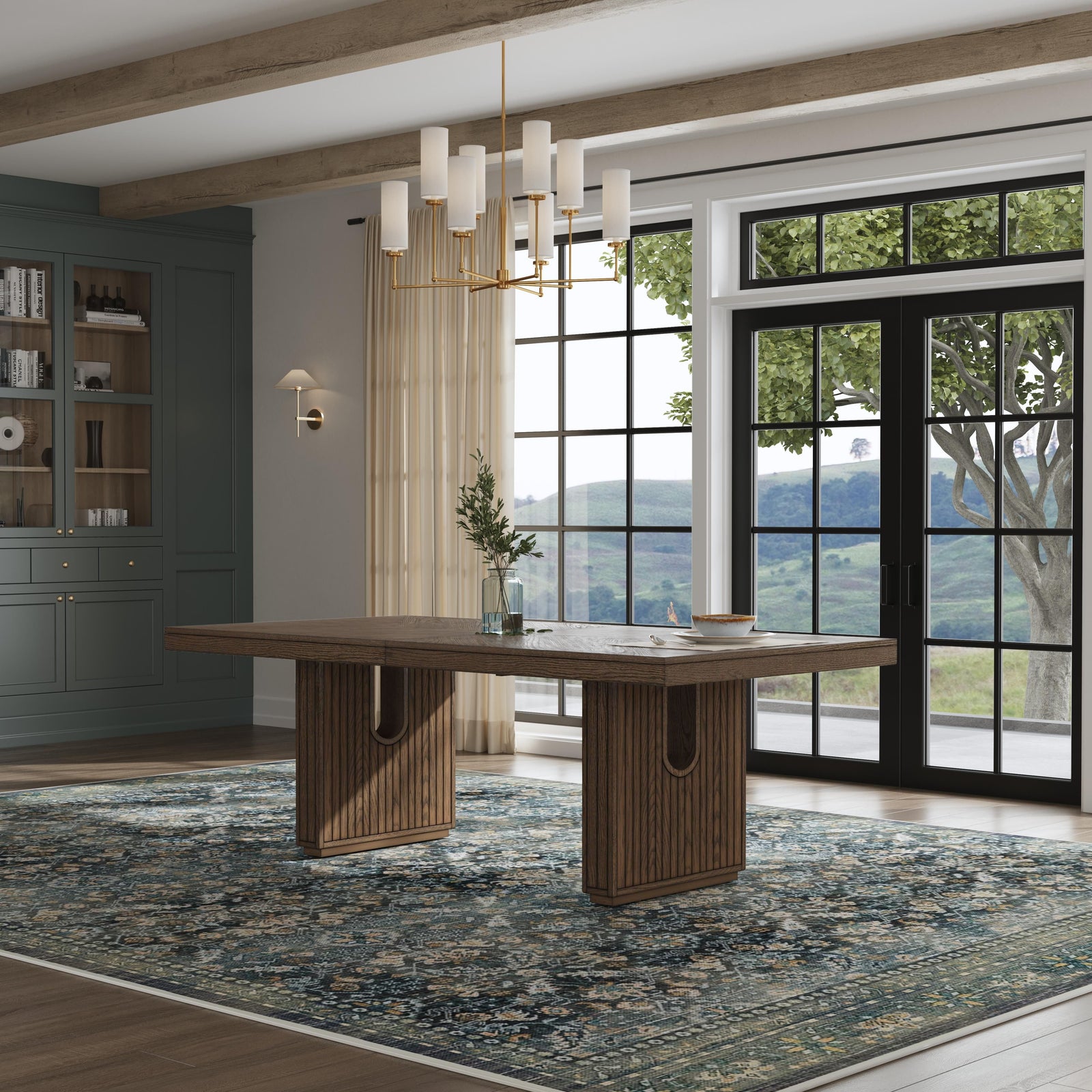 flexsteel-w1013-831-athens-rectangular-dining-table-chocolate-brown