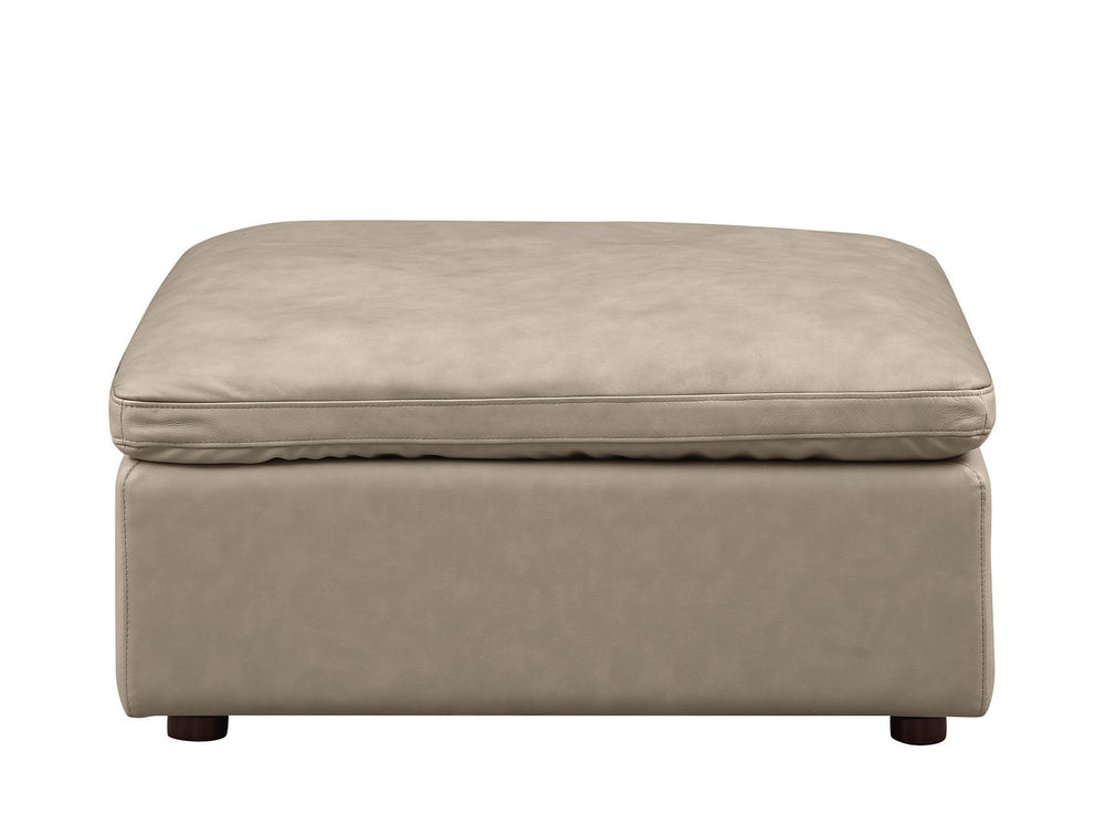 DivanItalia 1100 Top-Grain Italian Leather 11-Piece Sectional with Chaise - Beige