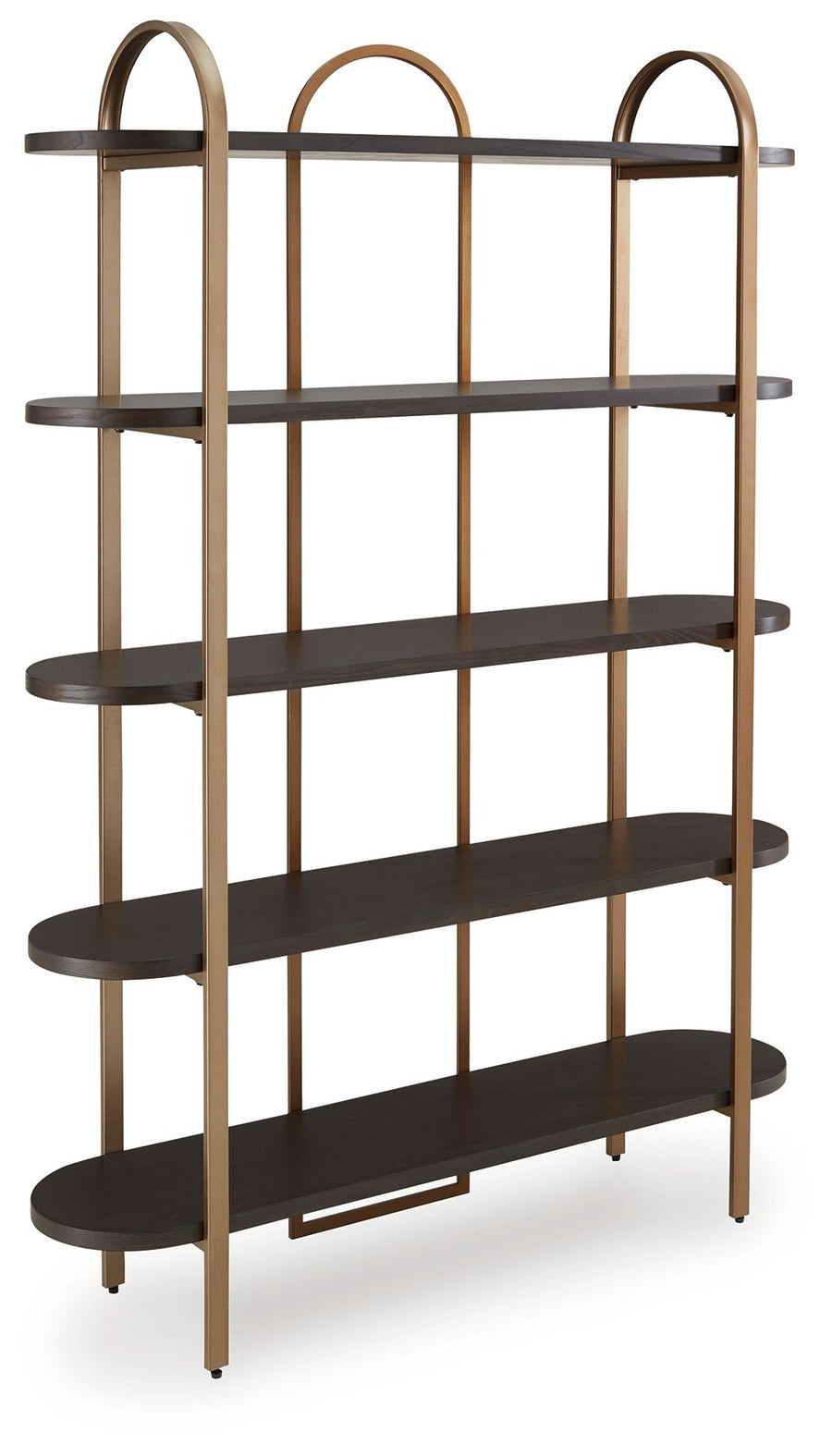Brentmour - Bookcase - Brown / Gold Finish