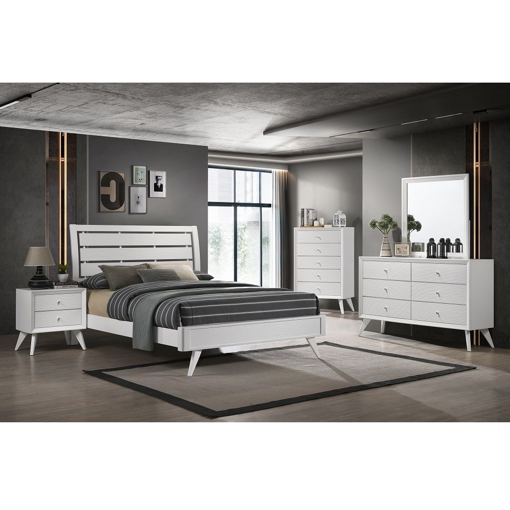 Cerys - Eastern King Bed - White
