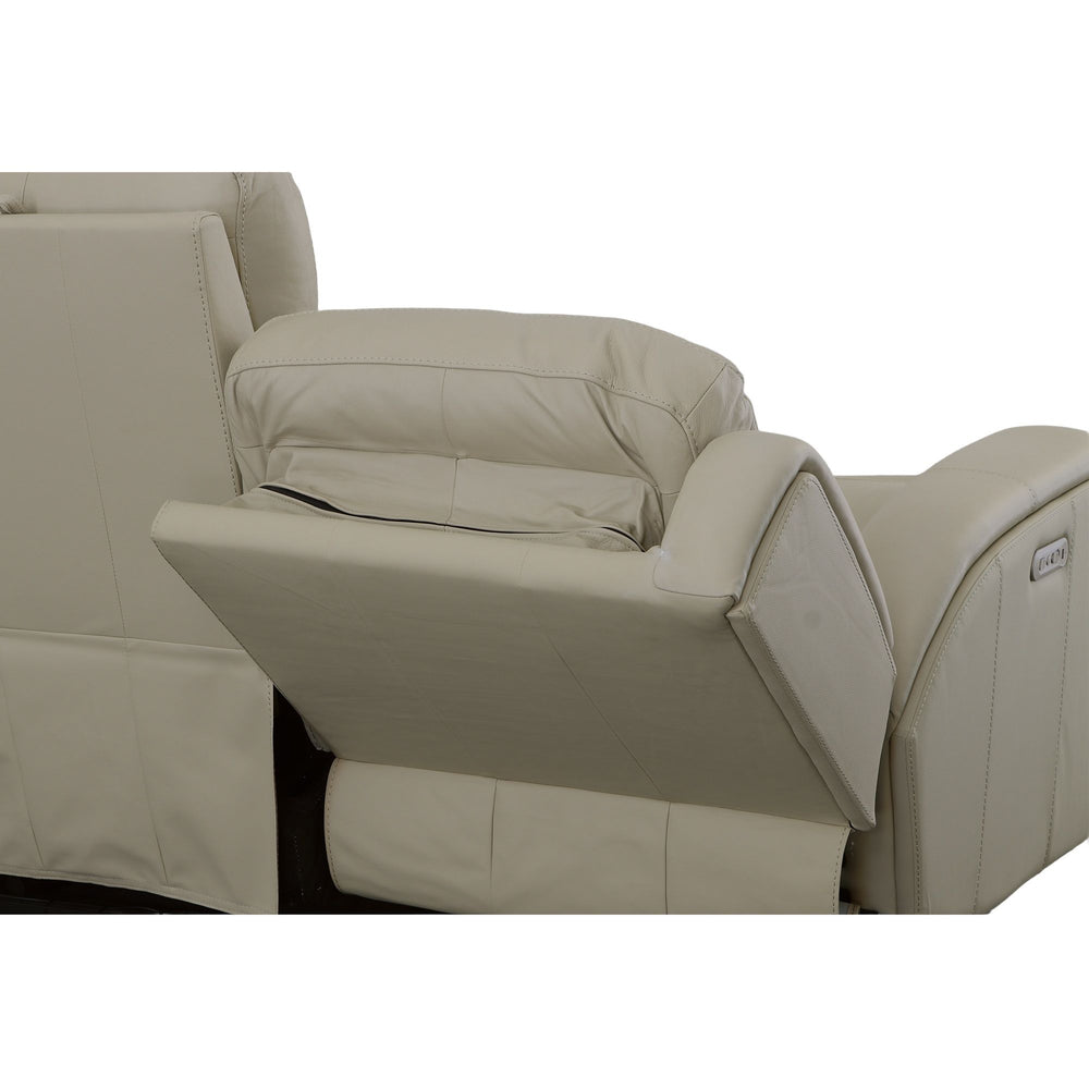 Grant Power Reclining Sofa With Power Headrests Ivory