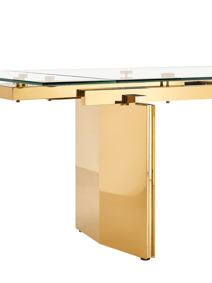 Nassim - Glam Glass Extendable Dining Table