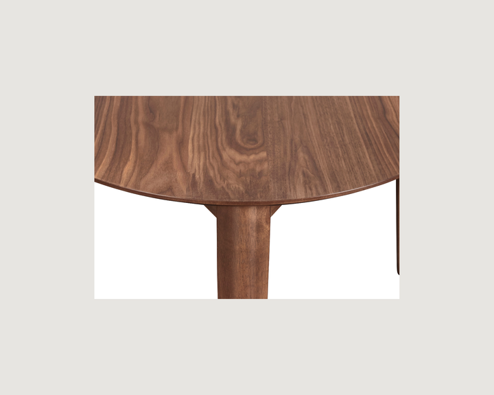 3-Piece Mid-Century Dining Set for Small Spaces – Walnut Finish