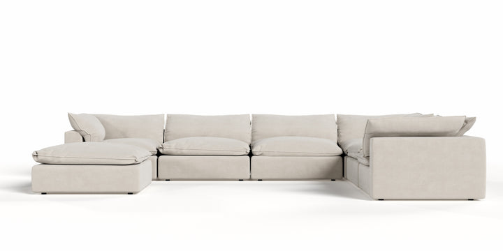 Garman - Modern Light Grey Modular Sectional Sofa-7-Piece Sectional