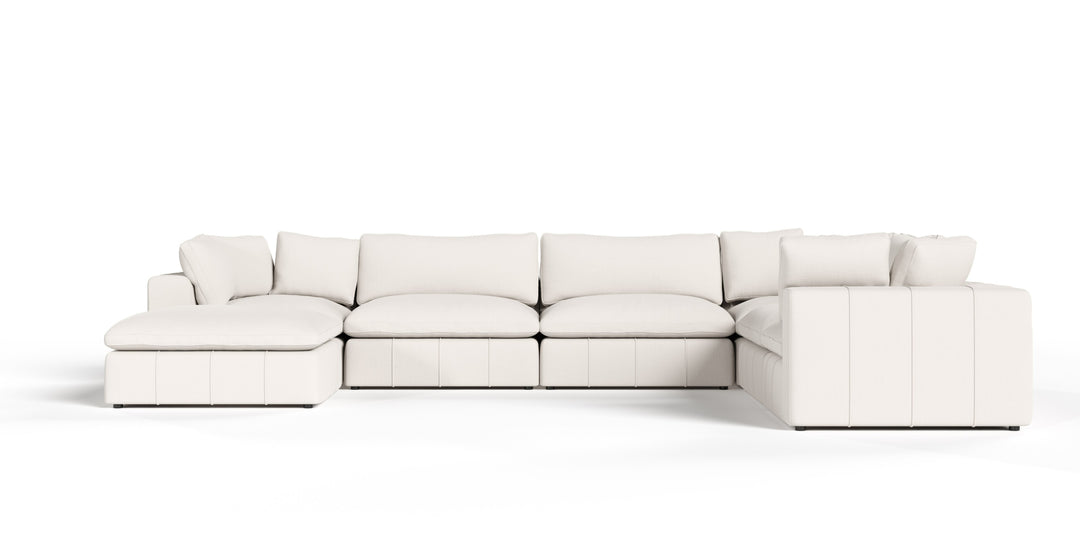 Vicki  Modern OffWhite Fabric Modular Sectional