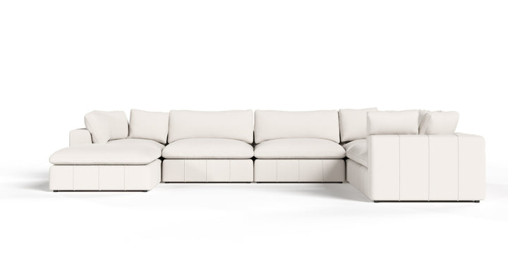 Vicki  Modern OffWhite Fabric Modular Sectional
