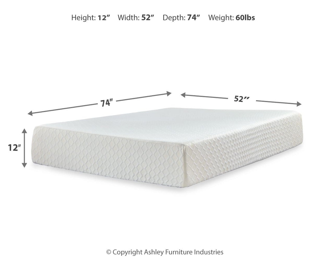 Chime 12 Inch Memory Foam - Full Mattress - 12-inch - White