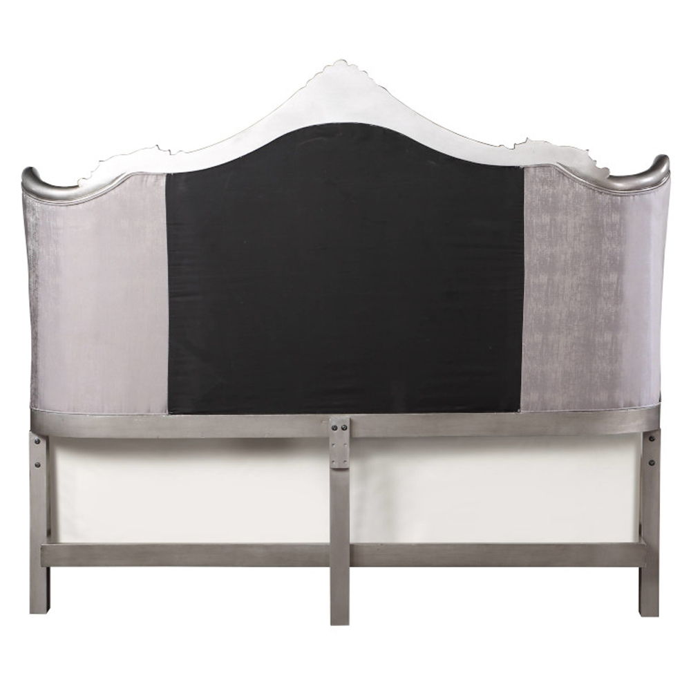 Ariadne - Queen Bed - Velvet & Antique Platinum