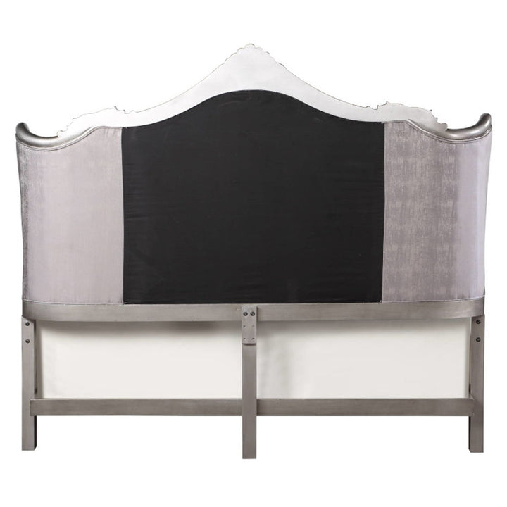 Ariadne - Queen Bed - Velvet & Antique Platinum
