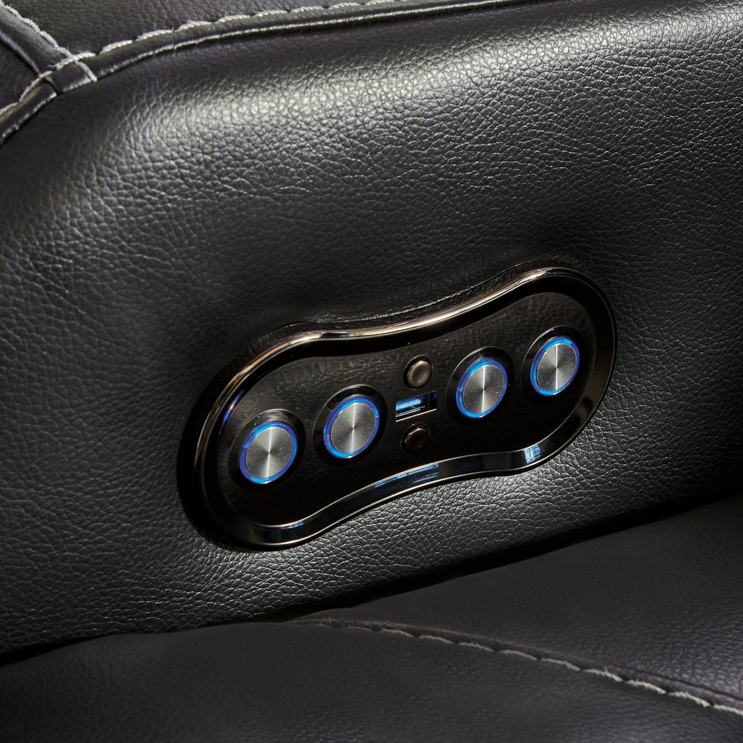 Caveman Den - Power Recliner/ Adj Headrest - Midnight