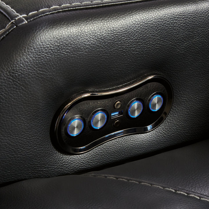 Caveman Den - Power Recliner/ Adj Headrest - Midnight