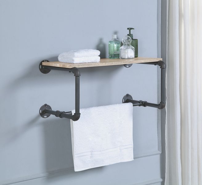 Brantley - Wall Rack - Oak & Sandy Gray