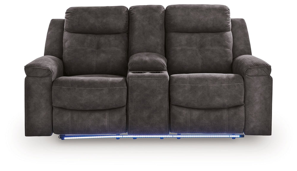 Brysonview - Double Reclining Loveseat With Console - Charcoal