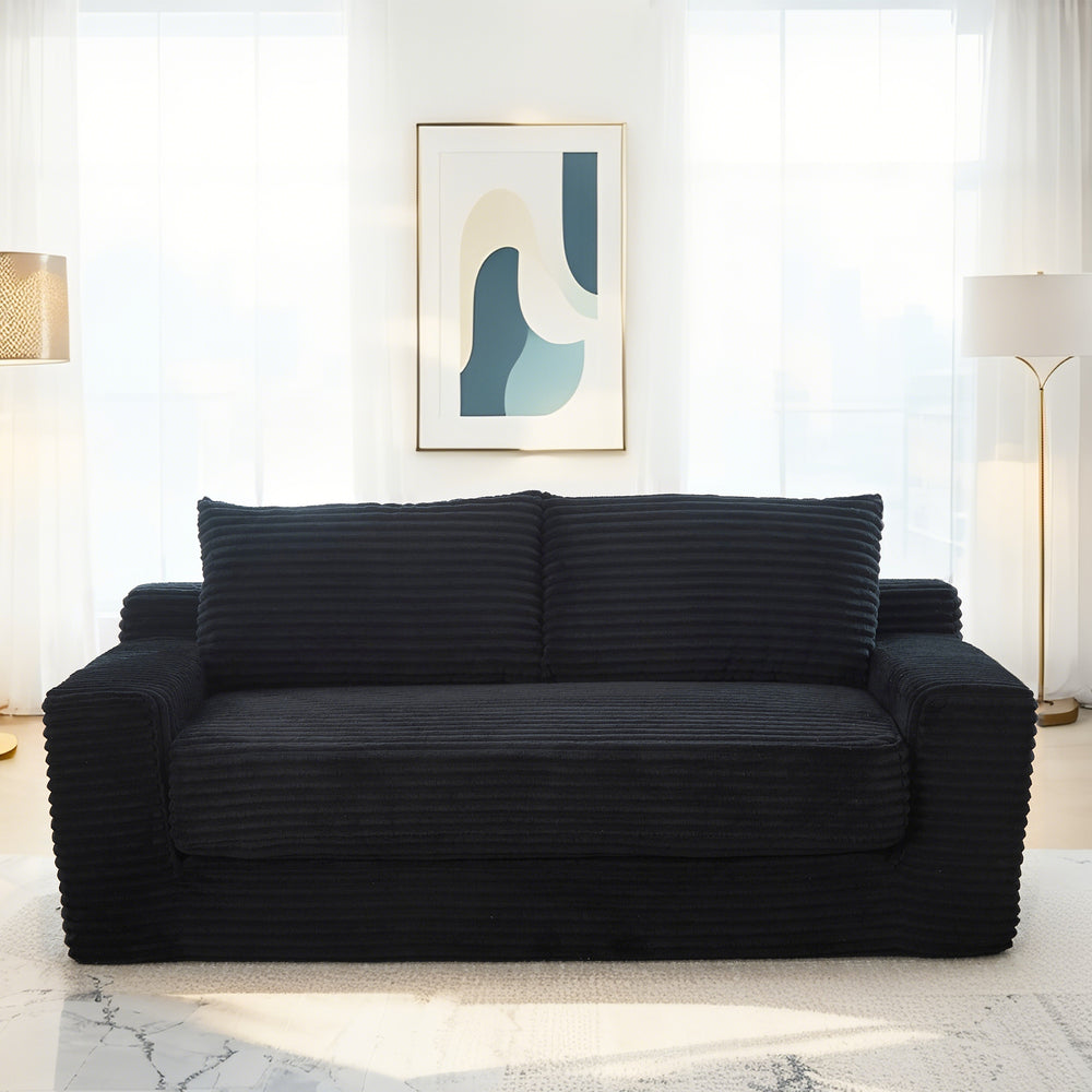 convertible-sofa-sleeper-with-memory-foam-steel-frame-corduroy-fabric