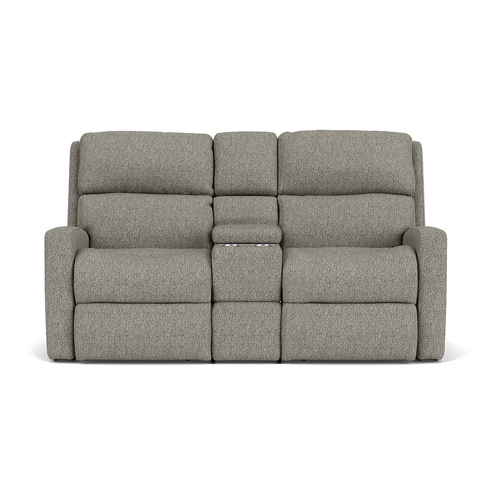 Catalina Power Reclining Loveseat With Console & Power Headrests Gray