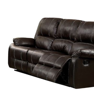Zuriel - Synthetic Leather Recliner Sofa - Brown
