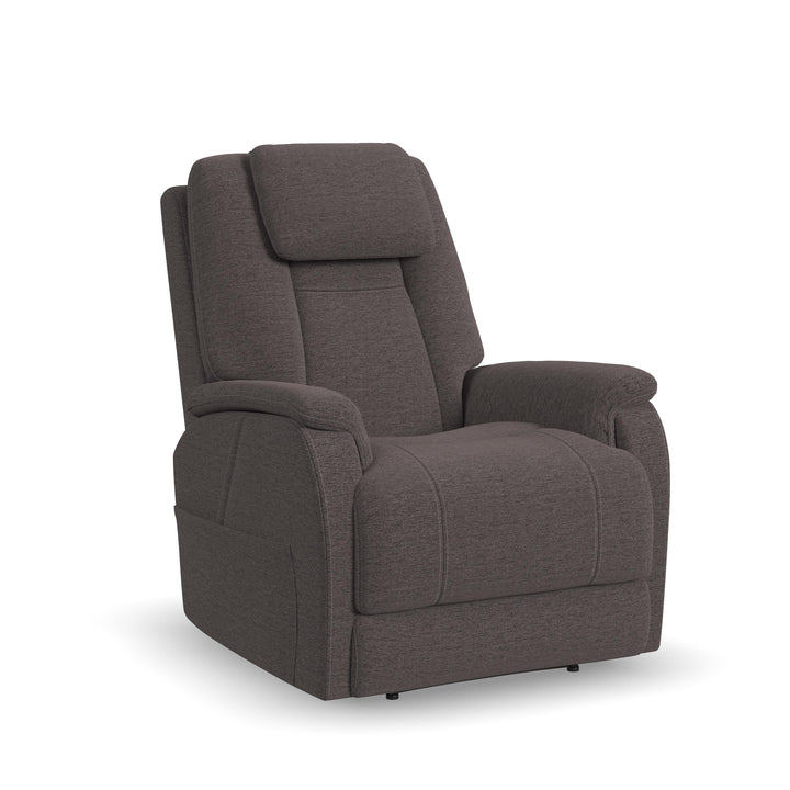 Flexsteel Zecliner Model 3+ Umber Fabric Power Rocking Sleep Recliner with Power Headrest &amp; Lumbar