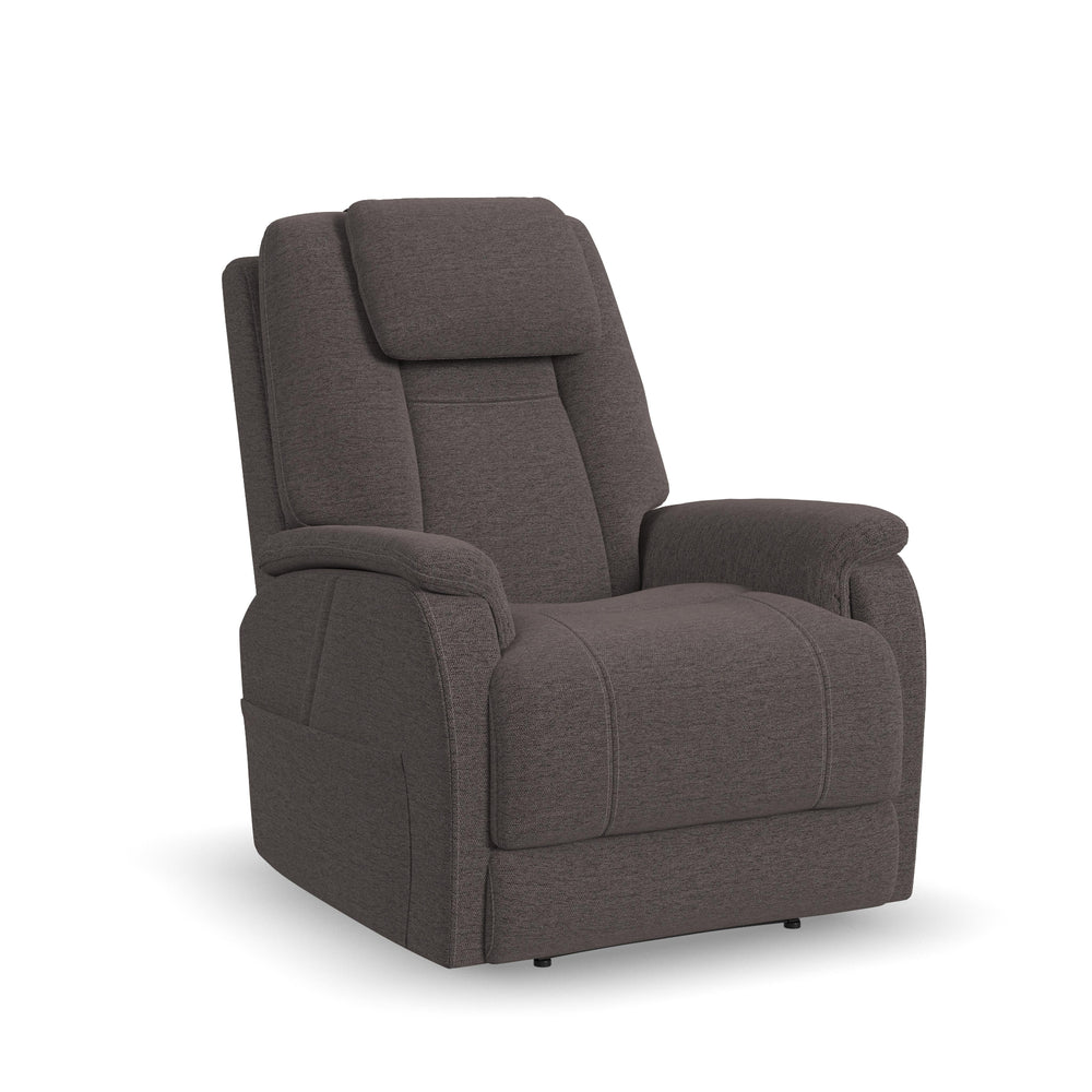 Flexsteel Zecliner Model 3+ Umber Fabric Power Rocking Sleep Recliner with Power Headrest & Lumbar