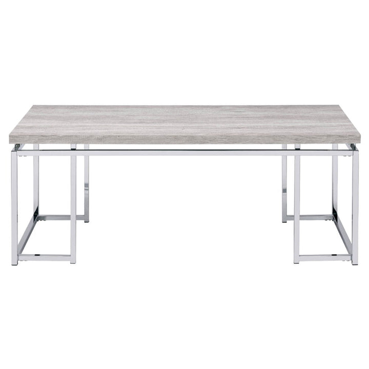 Chafik - Coffee Table - Natural Oak & Chrome