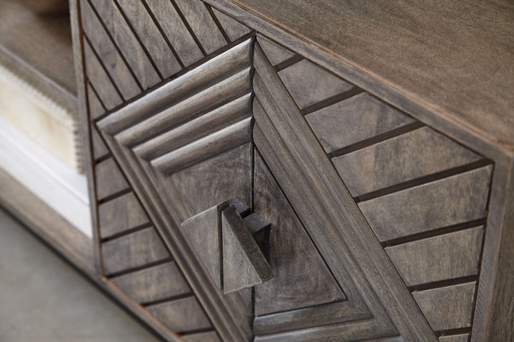 Treybrook - 2 Door Accent Cabinet - Distressed Gray