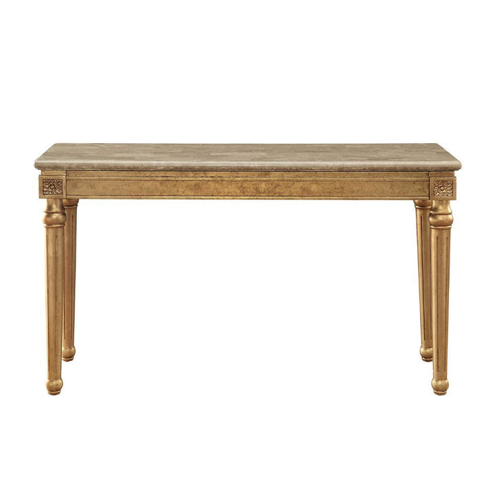 Daesha - Sofa Table - Marble Top & Antique Gold