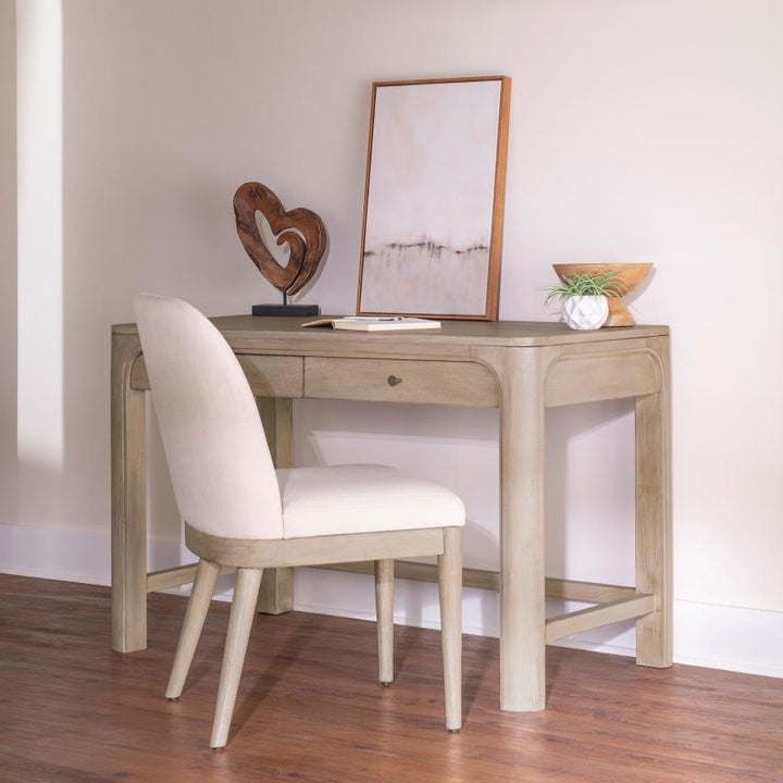 Solano - 2-Drawer Makeup Table Vanity Desk - Weathered Mango