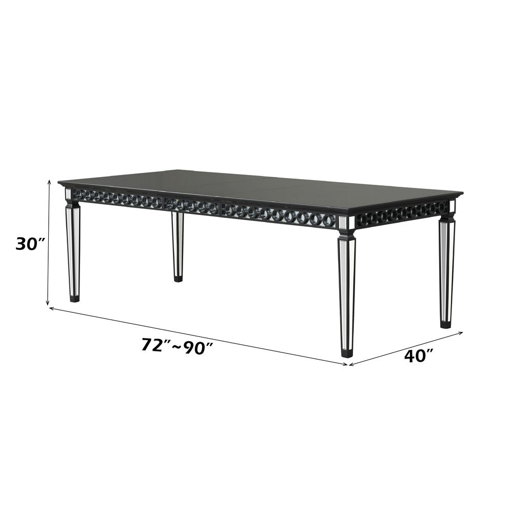 Varian II - Dining Table - Mirrored & Black