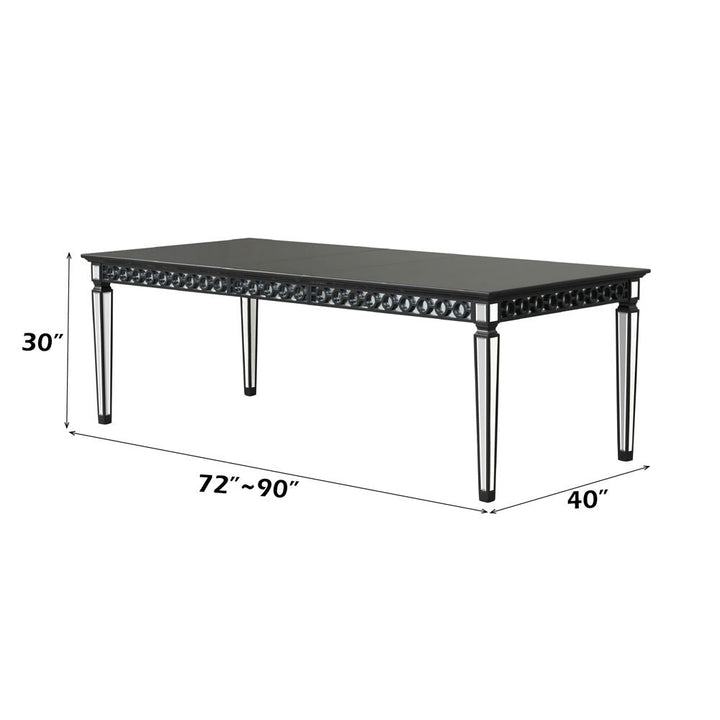 Varian II - Dining Table - Mirrored & Black