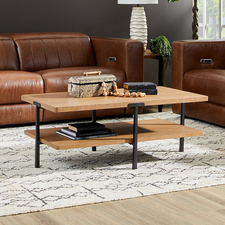Millwork  Rectangular Coffee Table  Light Brown