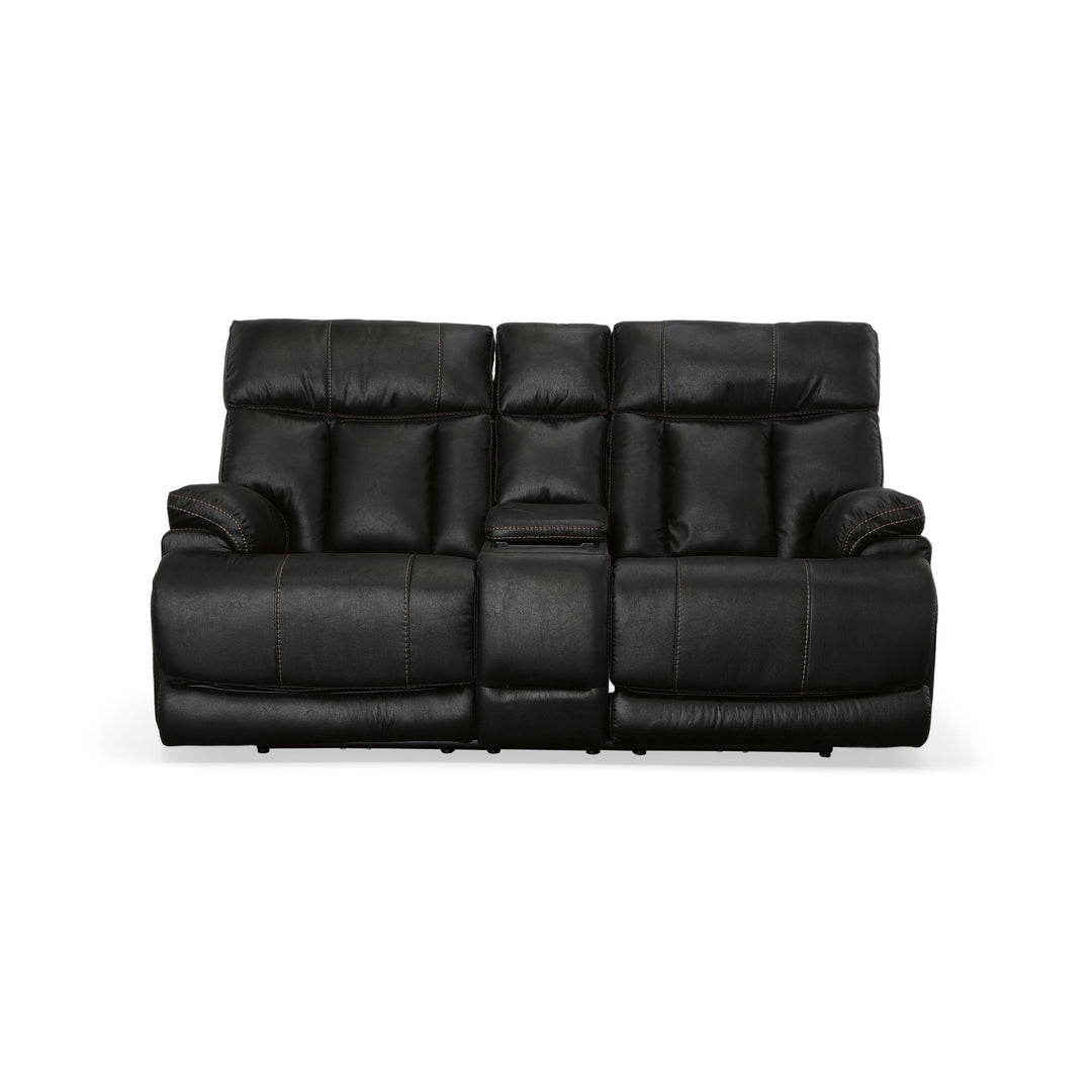 Clive  Power Reclining Loveseat With Console, Power Headrests & Lumbar  Peppercorn