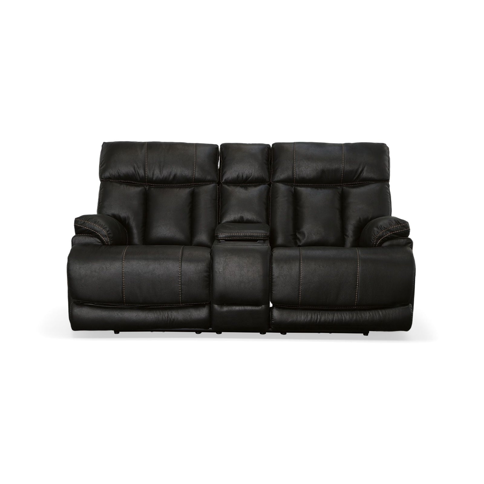 Clive  Power Reclining Loveseat With Console, Power Headrests & Lumbar  Peppercorn