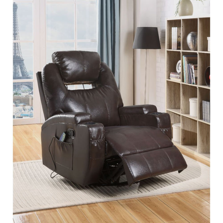 waterlily-motion-rocker-recliner-with-swivel-brown-synthetic-leather