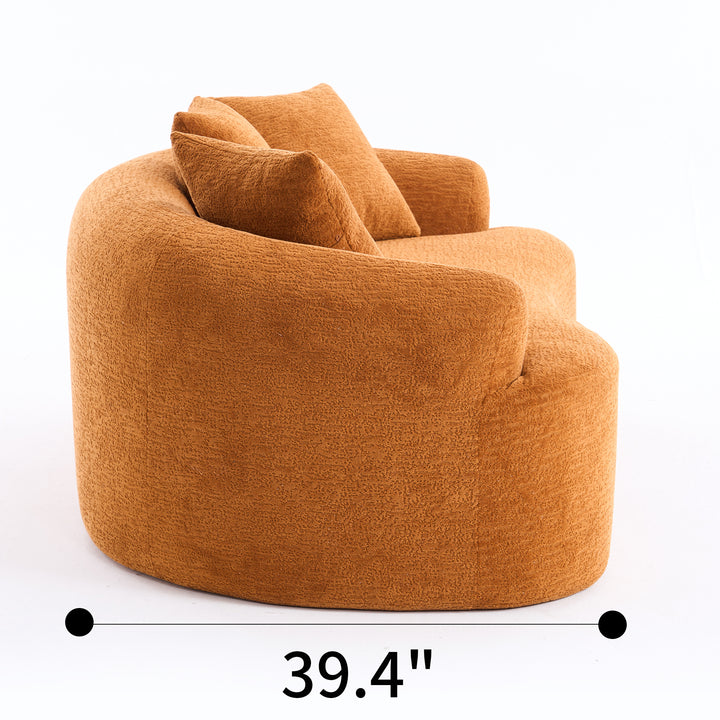 curved-loveseat-orange-full-compression-sponge-sofa