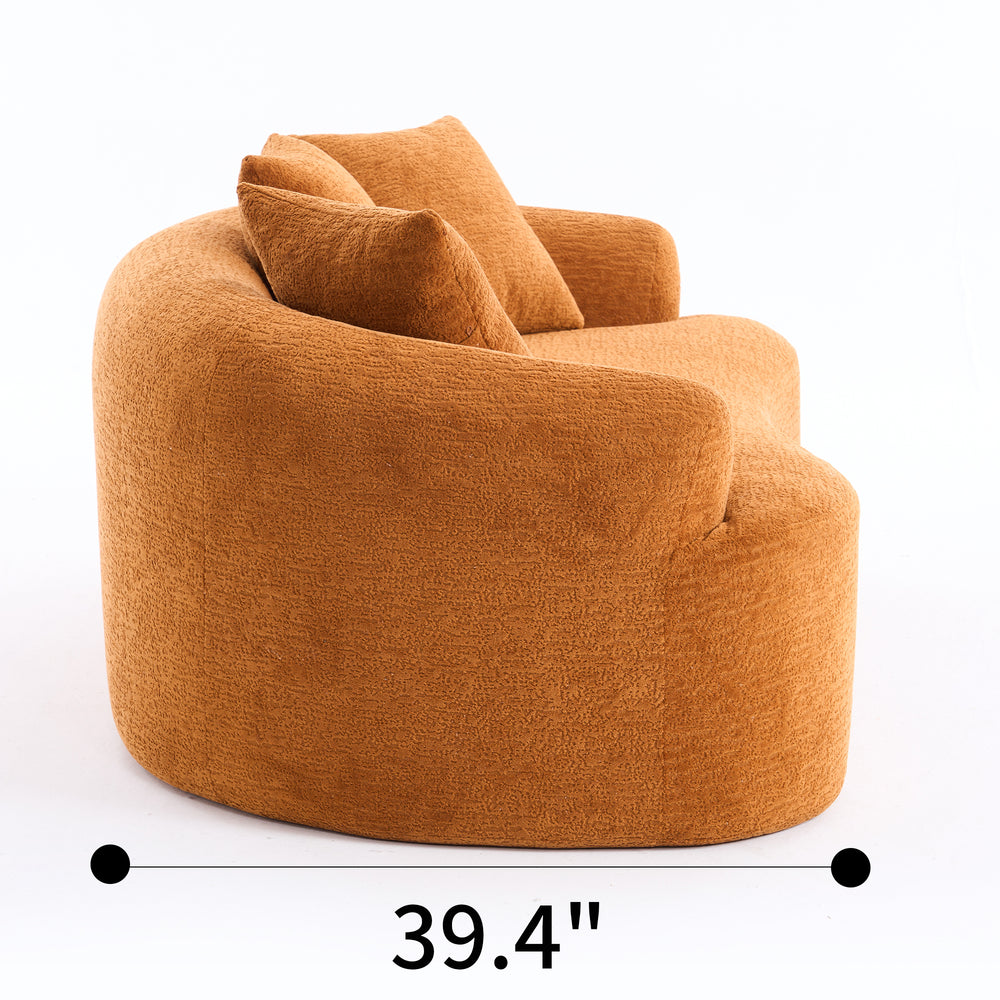 curved-loveseat-orange-full-compression-sponge-sofa