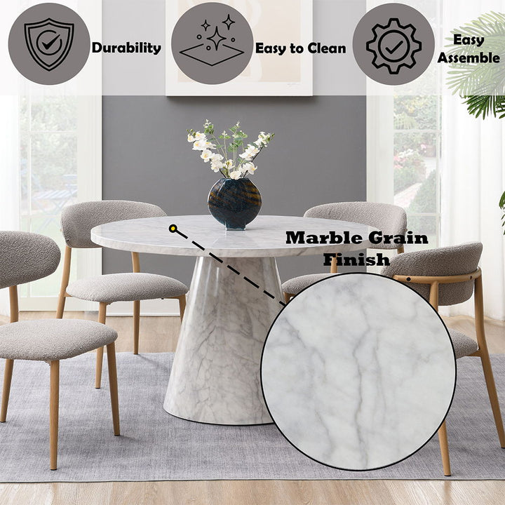 Kacey - Round Dining Table - Engineered Stone