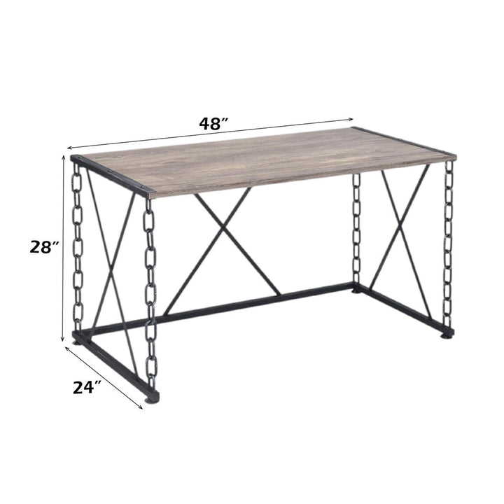 Jodie - Writing Desk Same Ac00905) - Rustic Oak & Antique Black