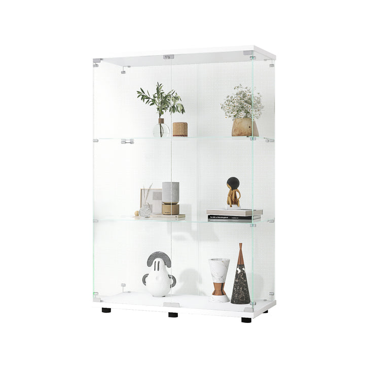two-door-glass-display-cabinet-3-shelves-with-door-floor-standing-curio-bookshelf-white