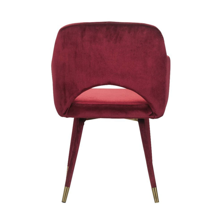Applewood - Accent Chair - Bordeaux-Red Velvet & Gold