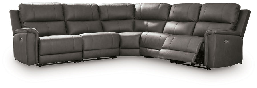 Bleckley - 5-Piece Power Reclining Sectional With RAF And LAF Recliners - Anchor by Ashley Furniture product image