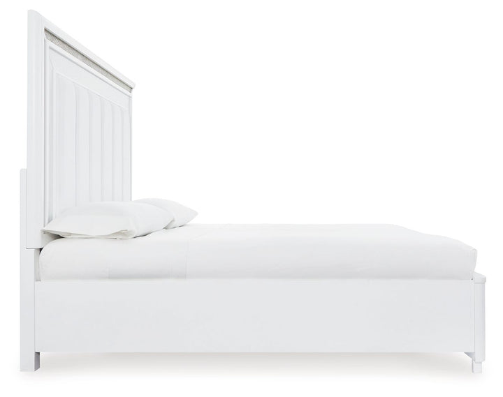 Chalanna - California King Upholstered Storage Bed - White by Ashley Furniture product image