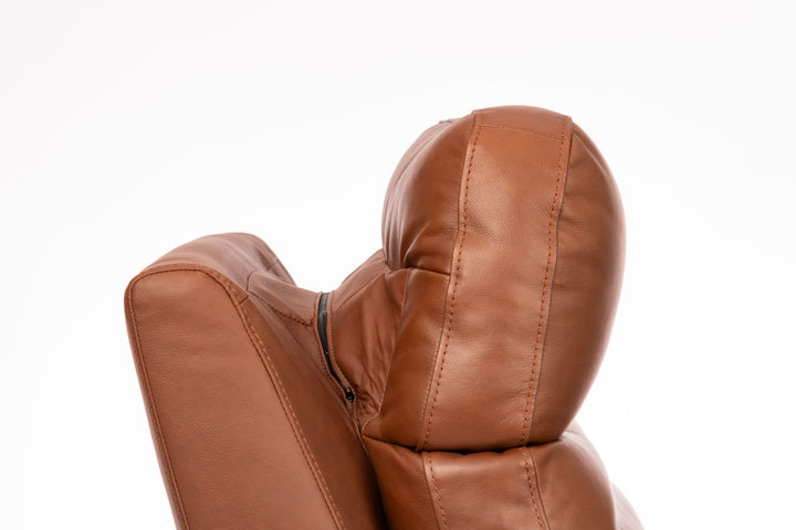 Refined Power Swivel Gliding Recliner With Power Headrest &amp; Lumbar Hickory