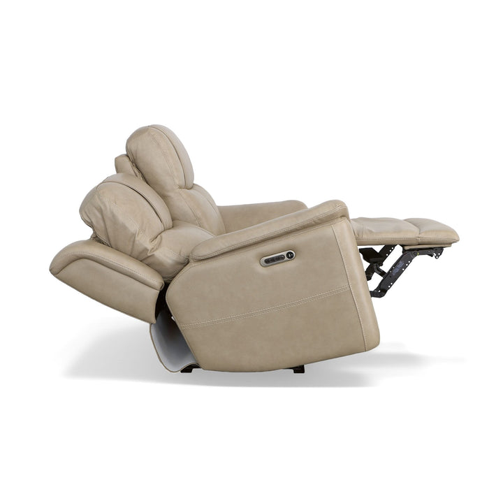 Crew Power Reclining Loveseat With Power Headrests &amp; Lumbar Pebble