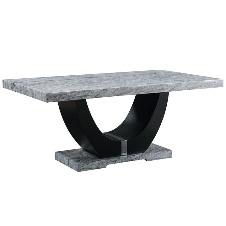 Caralin - Dining Table - Engineered Stone & Black