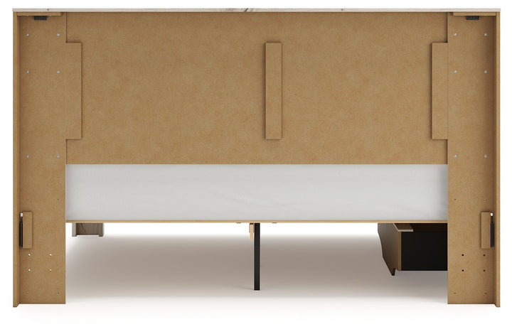 Lawroy - King Panel Bed With Under Bed Storage - Light Natural by Ashley Furniture product image