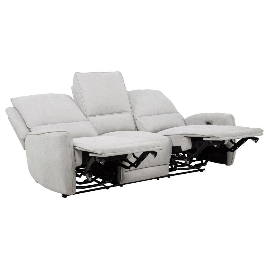 Sylmar - 2 Piece Chenille Power Reclining Sofa Set - Dove Gray