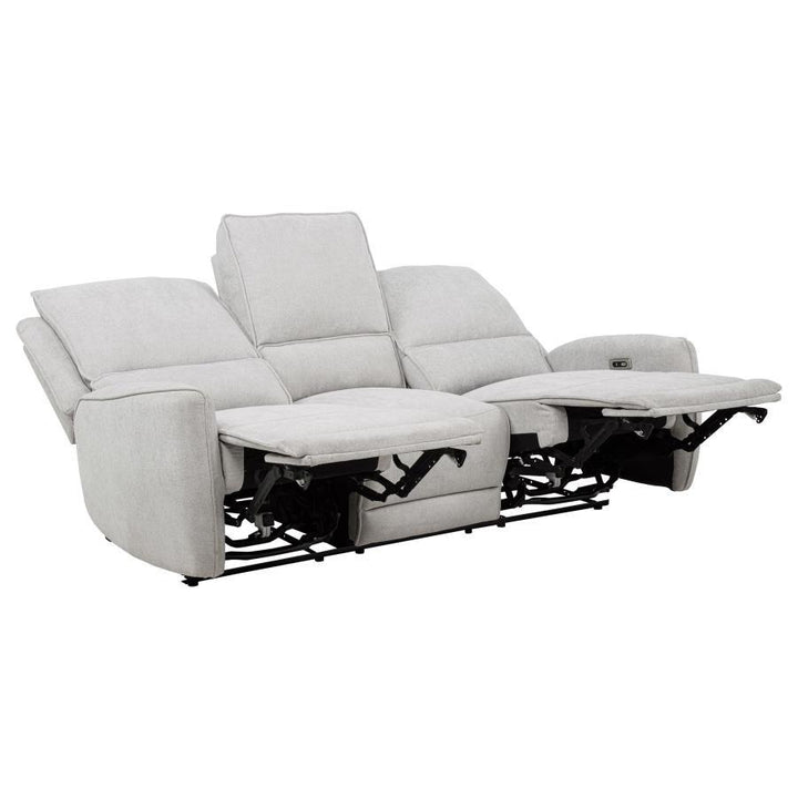 Sylmar - 2 Piece Chenille Power Reclining Sofa Set - Dove Gray